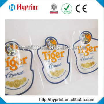 Direct manufacture printing custom self-adhesive transparent labels